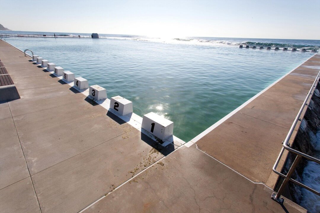 Salt water beach pool